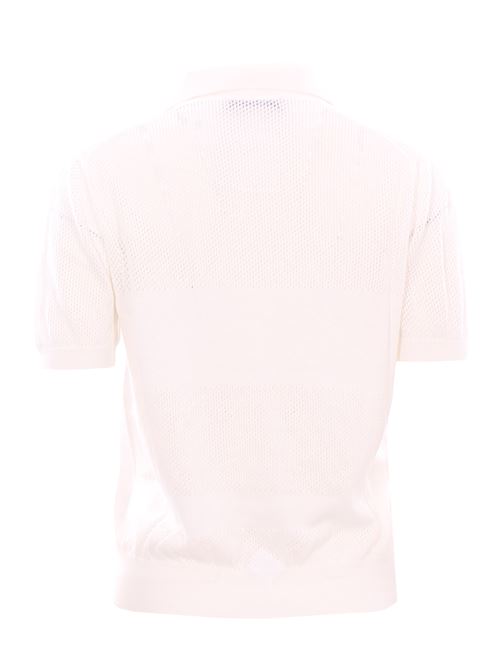 pierced cotton polo LA FILERIA | 57274/14074004